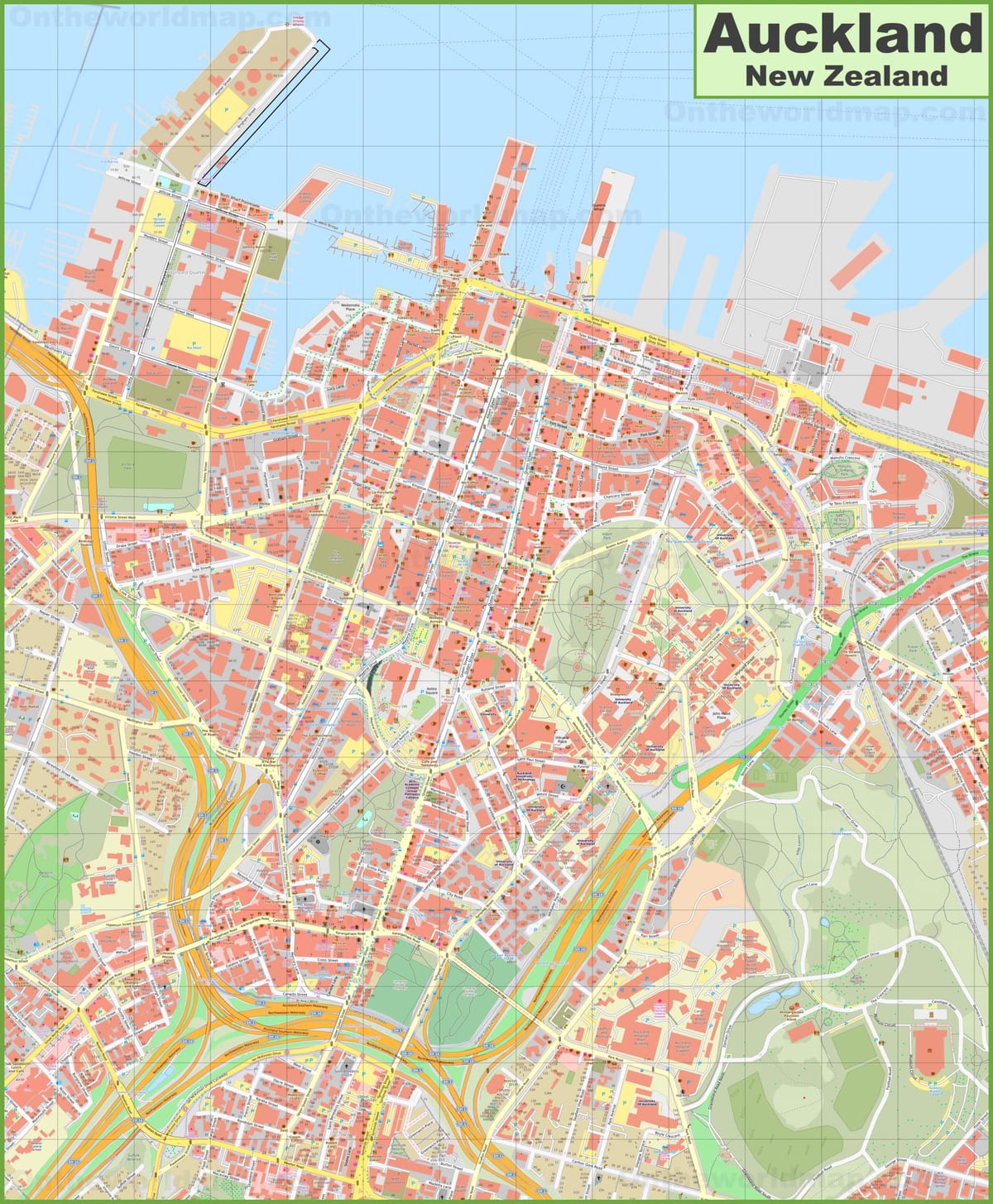 straat kaart van Auckland
